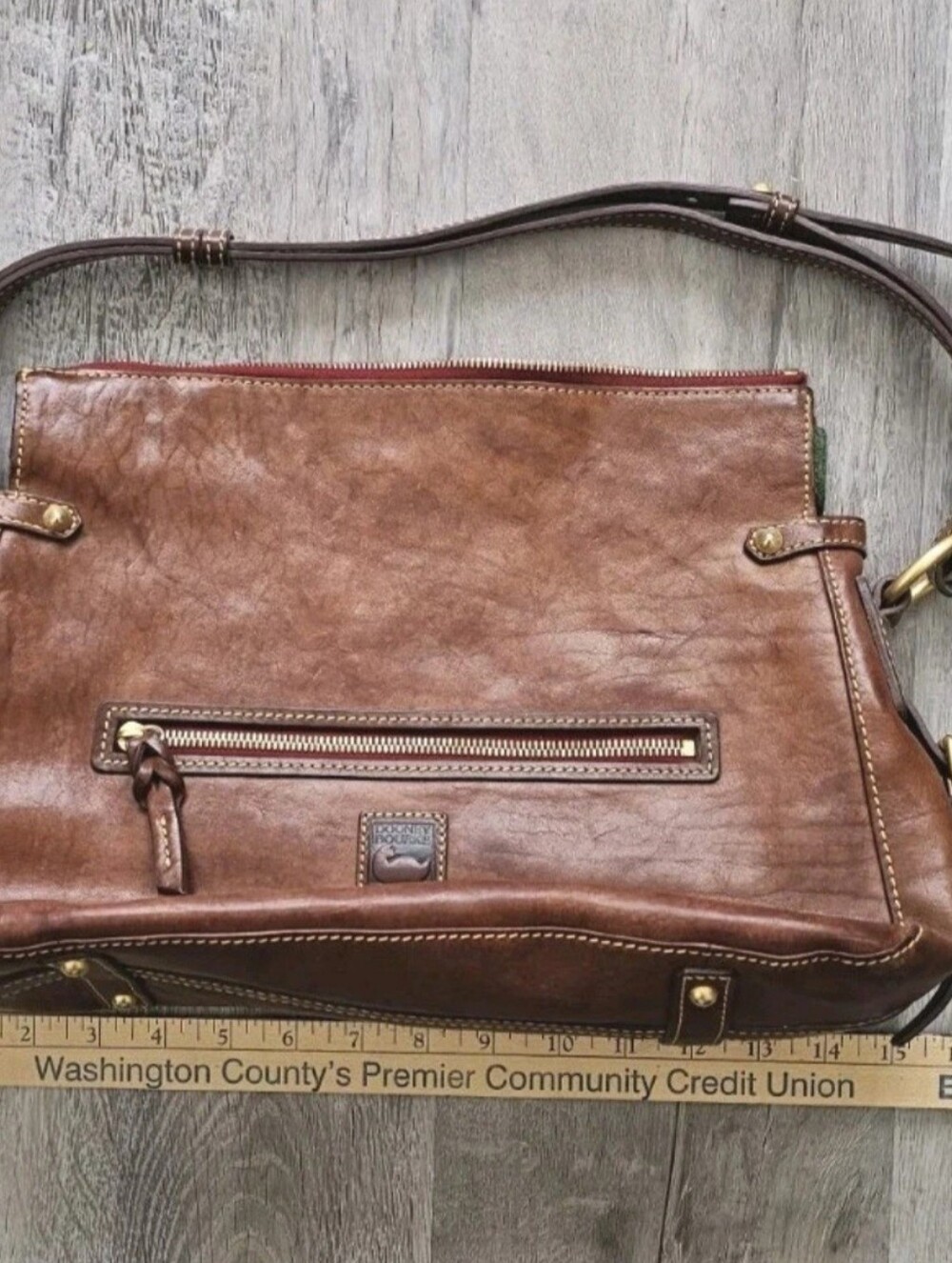 Vintage Dooney and Bourke Florentine Leather Hobo Red Interior Soft Leather Bag